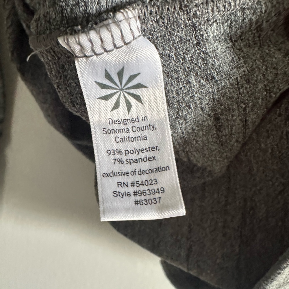 Athleta Gray Spacedye Heavenly Hail Activewear Half Zip Hoodie Sweater size M - Picture 6 of 9